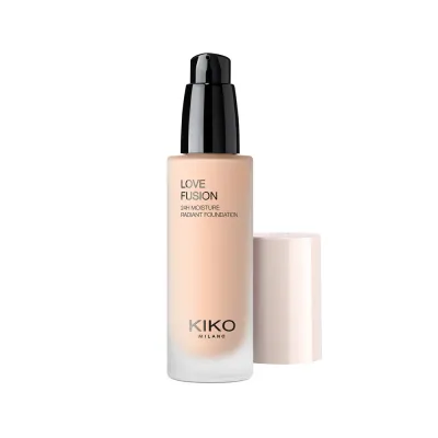 Тональный крем KIKO Milano Love Fusion 24H Moisture Radiant Foundation увлажняющий, тёплый золотистый подтон, 2.7WG Warm Gold, 30 мл