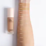 Тональный крем KIKO Milano Love Fusion 24H Moisture Radiant Foundation увлажняющий, тёплый золотистый подтон, 2.7WG Warm Gold, 30 мл — фото 2