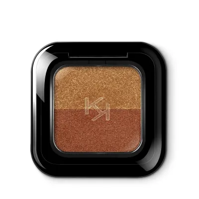 Тени для век KIKO Milano Bright Duo Eyeshadow двойные прессованные, насыщенный пигмент, 14 Orange Gold / Copper, 1.8 г