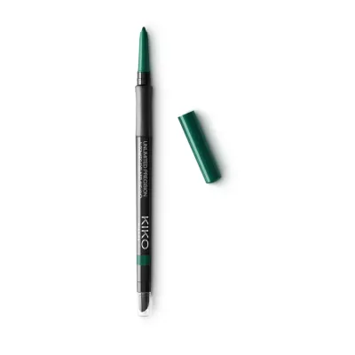 Карандаш для глаз KIKO Milano Unlimited Precision Automatic Eyeliner & Khol 18 Deep Green зелёный, с точилкой, 0,35 г