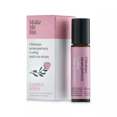 Сыворотка для кожи вокруг глаз Make Me Bio Garden Roses охлаждающая, роллер, розовая вода, 10 мл