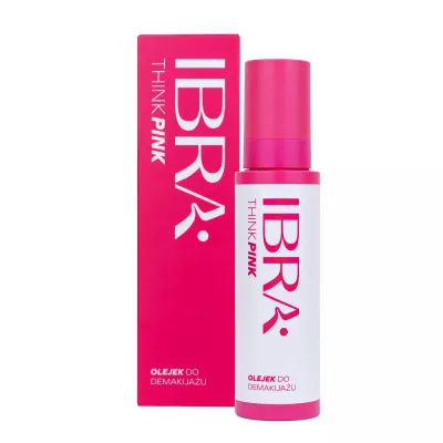 Гидрофильное масло Ibra Think Pink для снятия макияжа лица и глаз, с экстрактом земляники, 150 мл