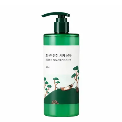 Шампунь для волос ROUND LAB Pine Calming Cica Shampoo успокаивающий с центеллой и пантенолом, 400 мл
