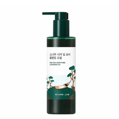 Гидрофильное масло ROUND LAB Pine Cica Deep Pore Cleansing Oil для снятия макияжа, очищение пор, 200 мл