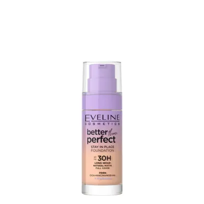 Тональный крем Eveline Cosmetics Better Than Perfect Stay In Place стойкий самофиксирующийся, комфортная текстура, оттенок 03, 30 мл