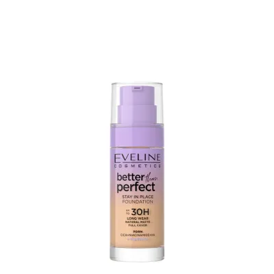 Тональный крем Eveline Cosmetics Better Than Perfect Stay In Place стойкий, натуральный финиш, оттенок 04 Natural Beige, 30 мл