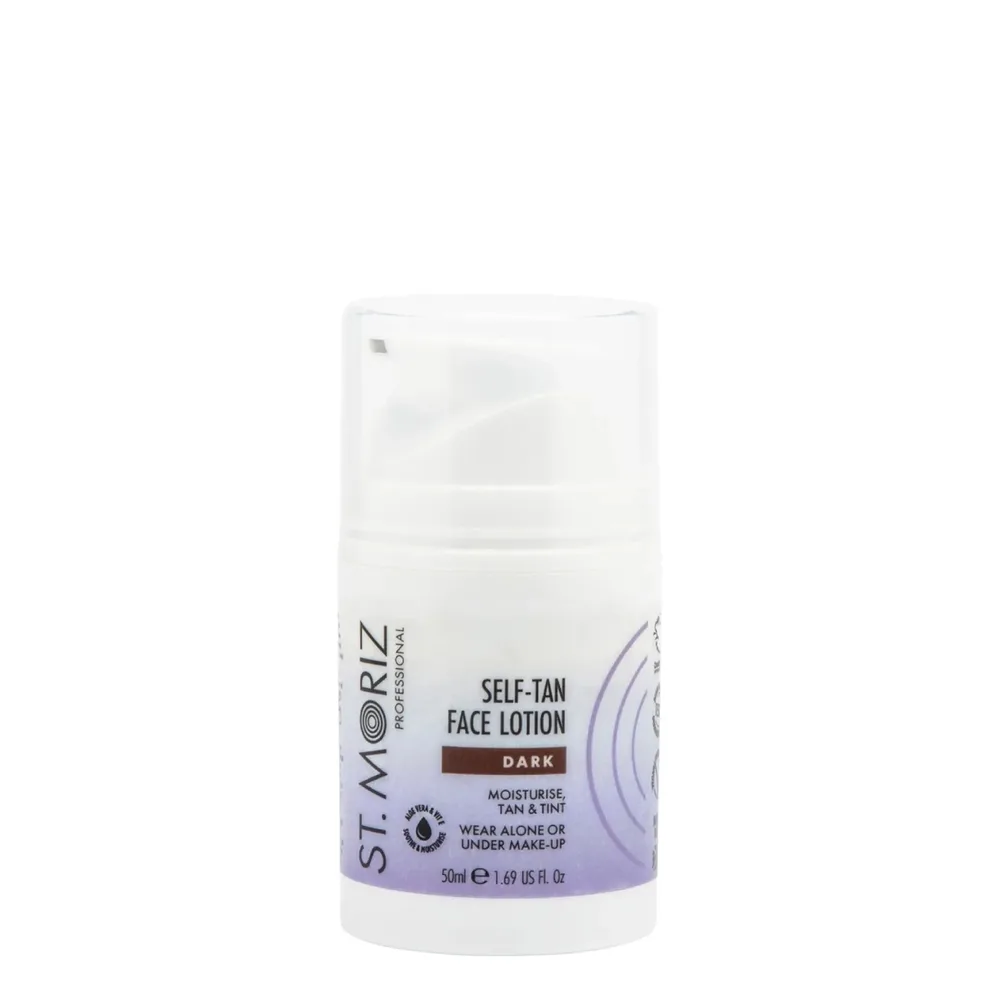 Крем-автозагар для лица St. Moriz Self Tan Face Lotion Dark темный оттенок, база под макияж, 50 мл