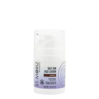 Крем-автозагар для лица St. Moriz Self Tan Face Lotion Dark темный оттенок, база под макияж, 50 мл