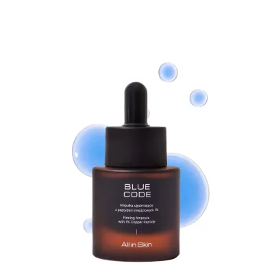 Сыворотка для лица All in Skin BLUE CODE ампула с медным пептидом 1%, для зрелой кожи, 30 мл