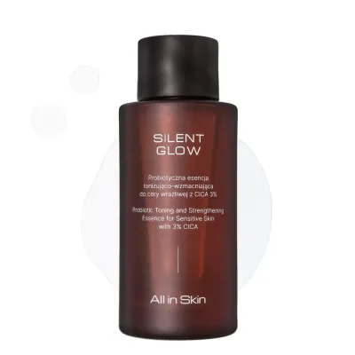 Эссенция для лица All in Skin SILENT GLOW пробиотическая тонизирующая, для чувствительной кожи, с CICA 3%, 100 мл