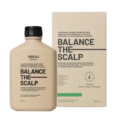 Шампунь для волос Veoli Botanica Balance The Scalp для жирной кожи головы с гликолевой кислотой и серой, 300 мл