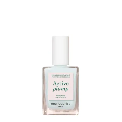 Лак для ногтей Manucurist Active Plump Aqua Glazed ухаживающий, глянцевый финиш, 15 мл