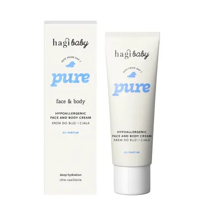 Крем детский Hagi Baby Pure гипоаллергенный, для лица и тела, с маслом ши, 75 мл