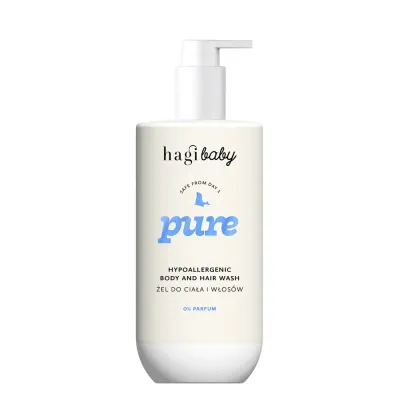 Гель для мытья тела и волос Hagi Baby Pure детский гипоаллергенный, без отдушки, с рождения, 300 мл