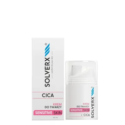 Крем для лица Solverx Sensitive Skin с CICA, успокаивающий, для чувствительной кожи, 50 мл