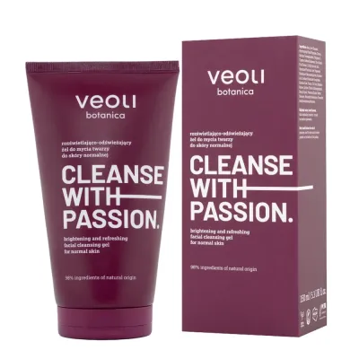 Гель для умывания Veoli Botanica CLEANSE WITH PASSION с витамином C, придающий сияние, для нормальной кожи, 150 мл