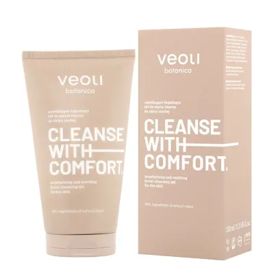 Гель для умывания Veoli Botanica CLEANSE WITH COMFORT увлажняющий успокаивающий, для сухой кожи, 150 мл