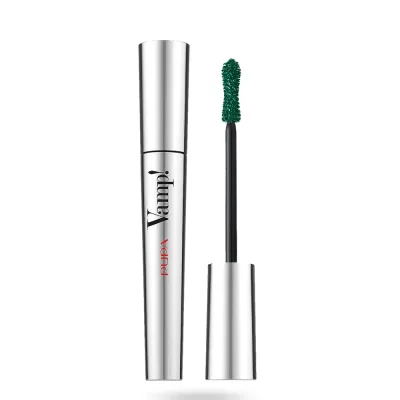 Тушь для ресниц PUPA Milano VAMP! Exceptional Volume Military Green зелёная объёмная, глубокий пигмент, 9 мл