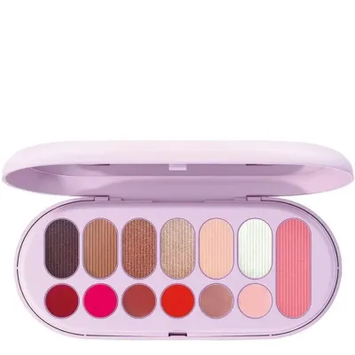 Палетка для макияжа PUPA Milano Make My Day Pocket для лица, глаз и губ, компактная, 001 Violet, 12 г