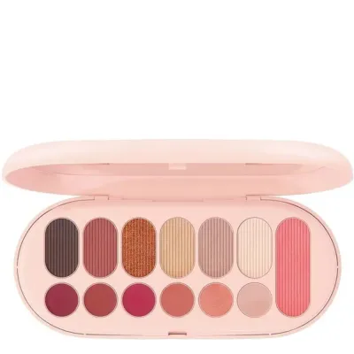 Палетка для макияжа PUPA Milano Make My Day Pocket для лица, глаз и губ, нежно-розовая гамма, 002 Light Pink, 12 г