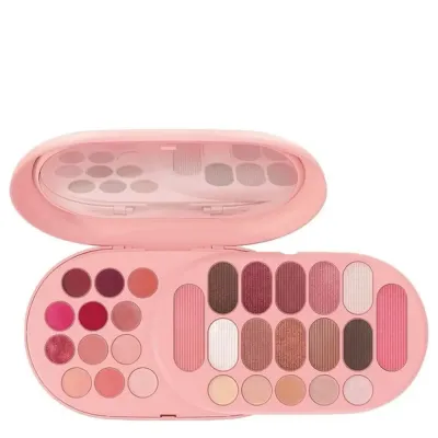 Палетка для макияжа PUPA Milano Make My Day Plus 003 Bright Rose яркая розовая гамма, тени, румяна, хайлайтер, корректор и средства для губ, 24,3 г