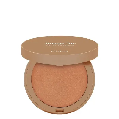 Запечённый бронзер PUPA Milano Wonder Me Shiny Bronzer сияющий, тёплый оттенок, Medium Warm, 6 г