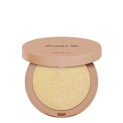Хайлайтер для лица PUPA Milano Wonder Me Glow компактный, золотистое сияние, Pure Gold, 7,5 г