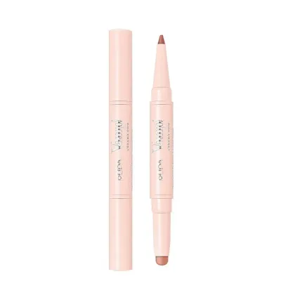 Карандаш-контур для губ и помада 2 в 1 PUPA Milano VAMP! Creamy Duo Warm Nude тёплый бежевый подтон, кремовая формула, 0,2 г + 0,8 г