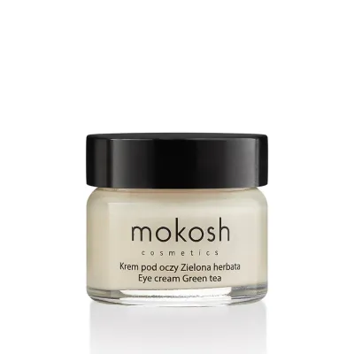 Крем для кожи вокруг глаз Mokosh Green Tea корректирующий с кофеином и водорослями, от тёмных кругов, 15 мл
