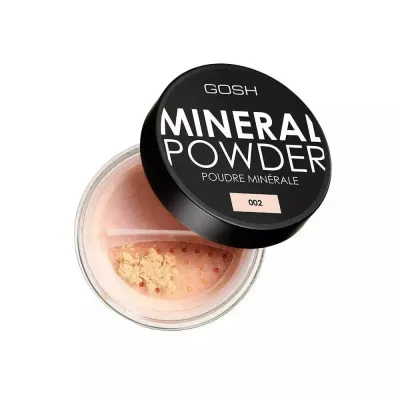Пудра для лица Gosh Mineral Powder рассыпчатая минеральная, матовый финиш, оттенок 02 Ivory, 8 г