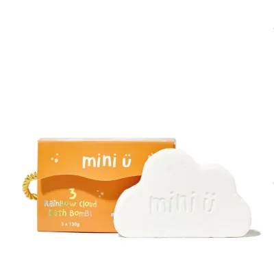 Бомбочки для ванны Mini-u детские радужные с маслом ши, 3 шт