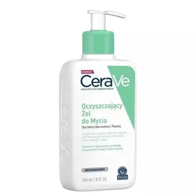 Гель для умывания CeraVe очищающий для лица и тела, с церамидами и ниацинамидом, для нормальной и жирной кожи, 473 мл