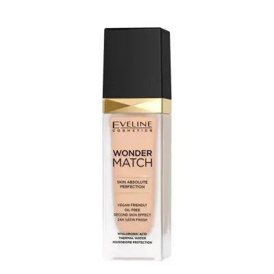 Тональная основа Eveline Cosmetics Wonder Match 11 Almond адаптирующаяся, натуральное покрытие, 30 мл