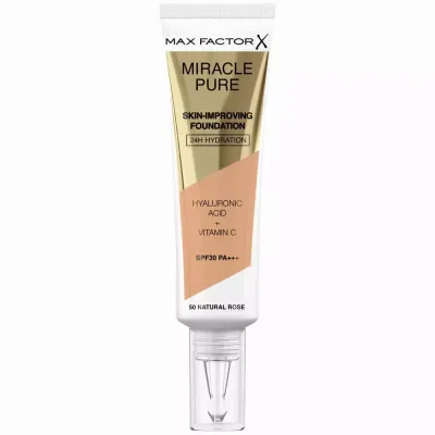 Тональный крем Max Factor Miracle Pure 50 SPF 30 с гиалуроновой кислотой, 30 мл