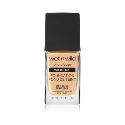 Тональный крем Wet n Wild Photo Focus Foundation Soft Beige матирующий, для фотосъёмки, 30 мл