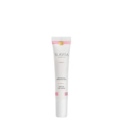 Крем для кожи вокруг глаз Slavia Cosmetics пептидный увлажняющий, натуральный, 15 мл