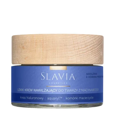Крем для лица Slavia Cosmetics лёгкий увлажняющий с ниацинамидом, защита от HEV и IR, 50 мл