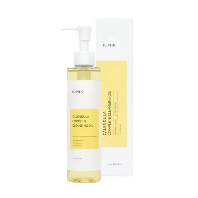 Гидрофильное масло для снятия макияжа iUnik Calendula Complete Cleansing Oil с календулой, для проблемной кожи, 200 мл