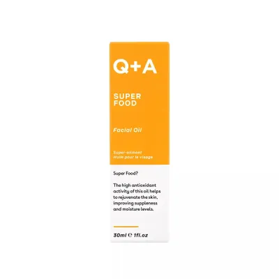 Масло для лица Q+A Super Food Facial Oil питательное, с маслами ягод и жожоба, 30 мл