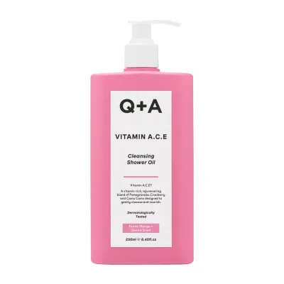 Масло для душа Q+A Vitamin A.C.E питательное с витаминами A, C, E, для сухой кожи, 250 мл