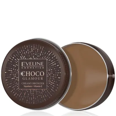 Бронзер для лица Eveline Cosmetics Choco Glamour кремовый лёгкий для контуринга, оттенок 01, 20 г