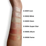 Тени для век муссовые Affect Eyeconic Mousse сияющие с золотистыми частицами E-0003 Glam, 5 г — фото 2