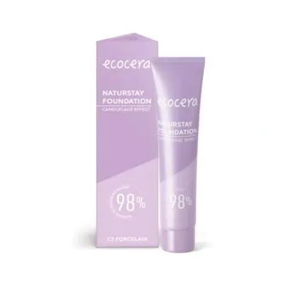 Тональный крем Ecocera Naturstay Camouflage Effect C2 Porcelain кроющий, холодный фарфоровый, 30 мл