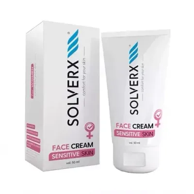 Крем для лица Solverx Sensitive Skin для чувствительной кожи, успокаивающий, с маслами и пантенолом, 50 мл