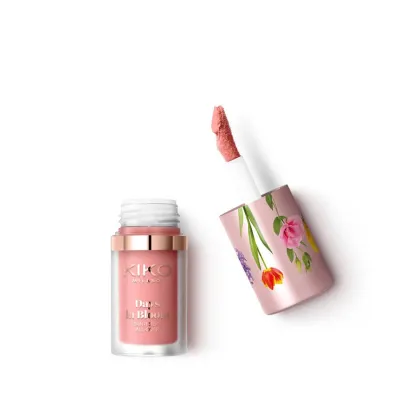 Флюид универсальный 3 в 1 KIKO Milano Days In Bloom 3-In-1 Silky All-Over 04 Mauve Infusion для губ, щёк и век, сияющий финиш, 4 мл