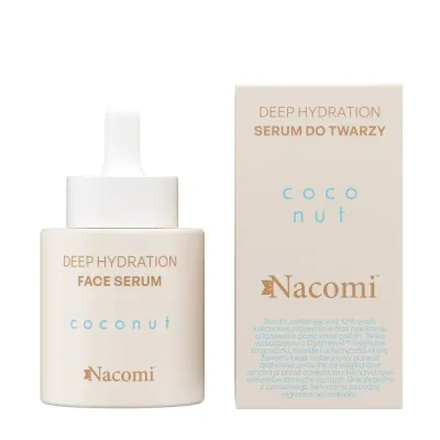 Сыворотка для лица Nacomi Deep Hydration COCONUT увлажняющая с кокосовой водой и гиалуроновой кислотой, 40 мл