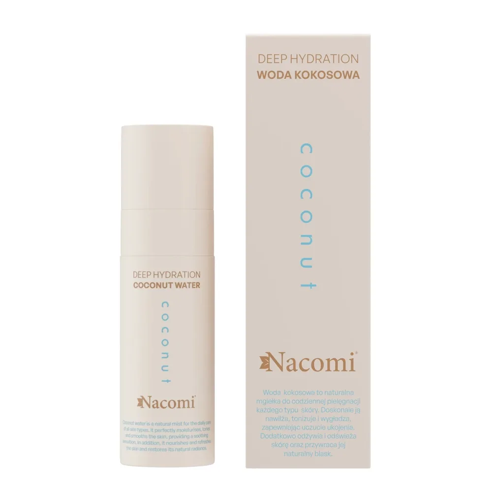 Тоник для лица Nacomi Deep Hydration кокосовая вода увлажняющий освежающий, 100 мл