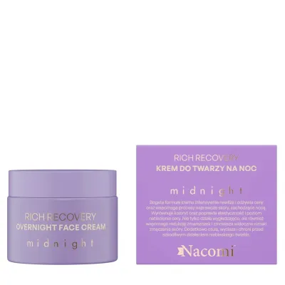 Крем для лица Nacomi Rich Recovery MIDNIGHT ночной с пептидом и цветочными экстрактами, 40 мл