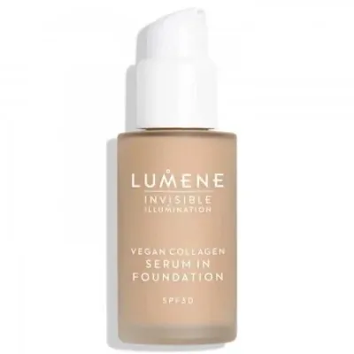 Тональный крем Lumene Invisible Illumination 4 SPF30 тональная сыворотка с гиалуроновой кислотой, лёгкое покрытие, 30 мл