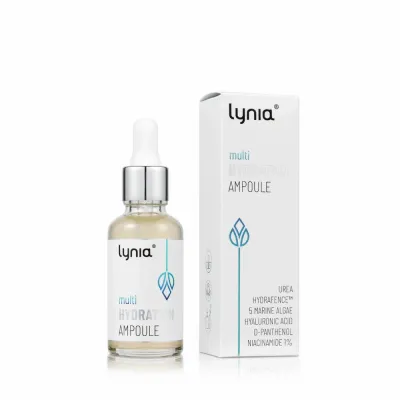 Ампула для лица Lynia Multi Hydration увлажняющая, с мочевиной и пантенолом, сыворотка, 30 мл